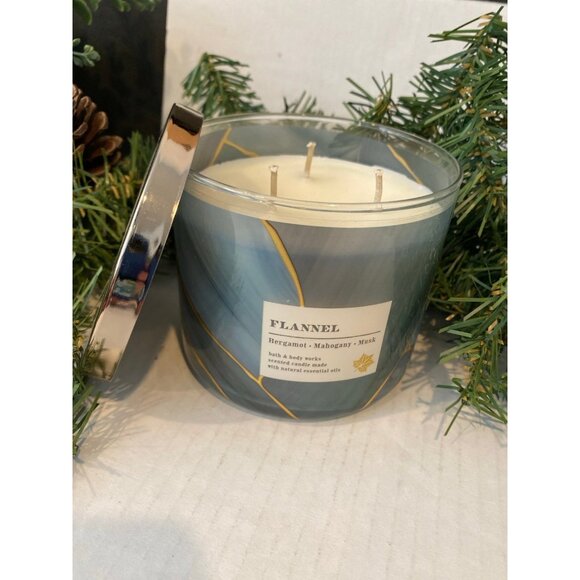 Bath & Body Works Other - Bath & Body Works “Flannel” NEW 3 Wick Candle